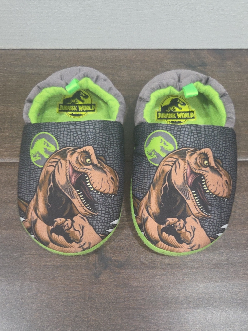 Jurassic World Kids T-Rex Slip-On Slippers